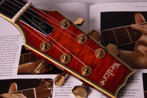 82 Prestige Sunburst head stock 2