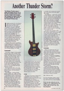 Thunder III fretless bass-1987